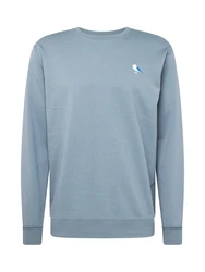 Cleptomanicx Sweatshirt Embro Gull azur/taubenblau/weiß