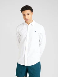 WRANGLER Hemd 'OXFORD' blau/weiß