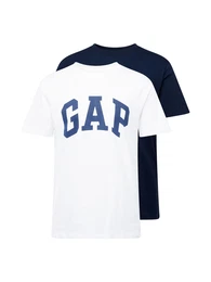 T-Shirt blau / marine / wei
