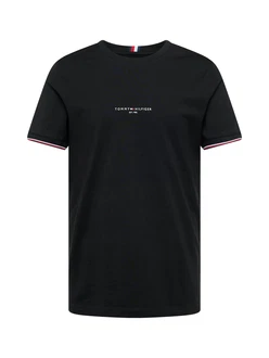 TOMMY HILFIGER T-Shirt rot/schwarz/weiß TOMMY HILFIGER T-Shirt rot/schwarz/weiß