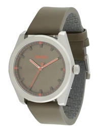 Uhr 'BRIGHT' oliv / orange