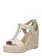 MICHAEL Michael Kors Sandali 'BERKLEY WEDGE'  svetlo bež / zlata / siva