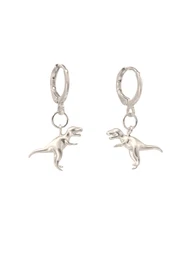 Náušnice 'T-Rex' stříbrná