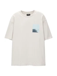T-Shirt hellblau / hellgrau / petrol / schwarz