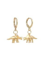 Náušnice 'Triceratops' zlatá