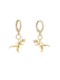 Náušnice 'T-Rex' zlatá