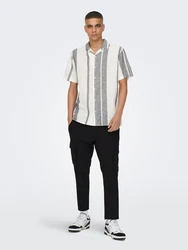 Only & Sons Hemd Caiden graumeliert/weiß