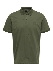 Only & Sons Poloshirt 'DAVE' oliv/dunkelgrün
