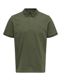 Poloshirt 'DAVE' oliv / dunkelgrn