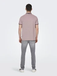 Only & Sons Poloshirt/ T-Shirt Fletcher cappuccino/schwarz