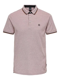 Poloshirt 'Fletcher' karamell / brokat / schwarz