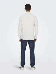Only & Sons Hemd Caiden hellgrau/weiß