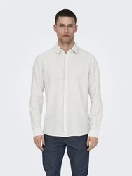 Only & Sons Hemd Caiden hellgrau/weiß