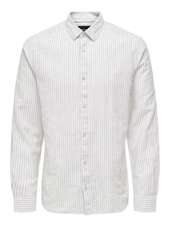 Only & Sons Hemd Caiden hellgrau/weiß Only & Sons Hemd Caiden hellgrau/weiß