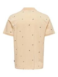 Only & Sons Poloshirt 'DAVE' beige/schwarz