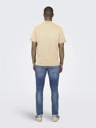 Only & Sons Poloshirt 'DAVE' beige/schwarz