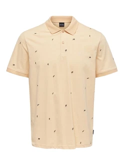 Only & Sons Poloshirt 'DAVE' beige/schwarz Only & Sons Poloshirt 'DAVE' beige/schwarz