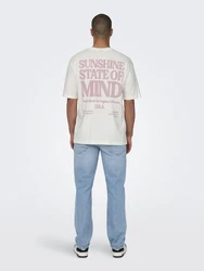 Only & Sons T-Shirt 'ONSKENNY' mauve/weiß