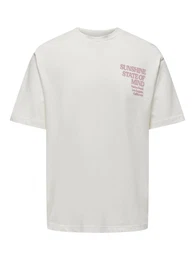 T-Shirt 'ONSKENNY' mauve / wei