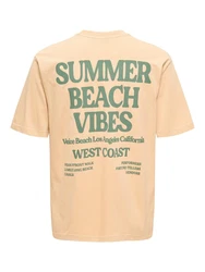Only & Sons T-Shirt 'ONSKENNY' khaki/pfirsich