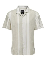 Hemd 'Caiden' khaki / wei