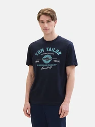 TOM TAILOR T-Shirt royalblau/dunkelblau/weiß