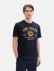 TOM TAILOR T-Shirt royalblau/dunkelblau/weiß