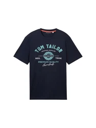 TOM TAILOR T-Shirt royalblau/dunkelblau/weiß