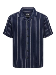 Only & Sons Hemd TREV navy/wei