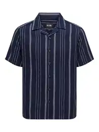 Hemd 'ONSTrev' navy / wei