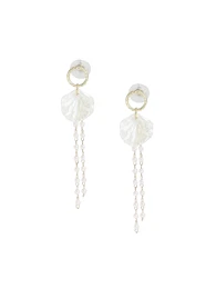 Náušnice 'Scotlyn' zlatá / bílá