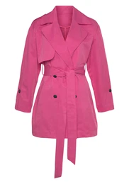 Tenký kabát fuchsiová