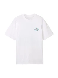 T-Shirt trkis / dunkelgrn / schwarz / wei