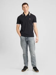 BOSS Poloshirt 'Paddy' aprikose / schwarz / weiß