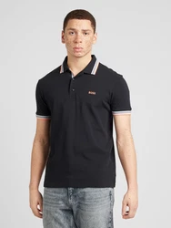 BOSS Poloshirt 'Paddy' aprikose / schwarz / weiß