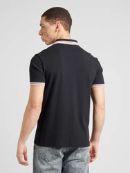 BOSS Poloshirt 'Paddy' aprikose / schwarz / weiß