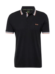 BOSS Poloshirt 'Paddy' aprikose / schwarz / weiß