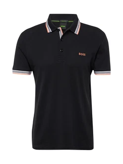 BOSS Poloshirt 'Paddy' aprikose / schwarz / weiß