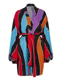 Kimono světlemodrá / fialová / červená / černá
