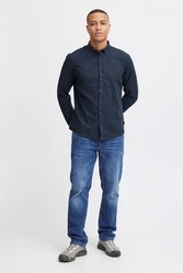 BLEND Hemd Burley blau