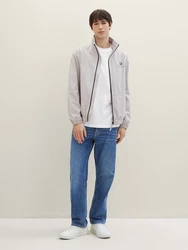 TOM TAILOR DENIM Jacke hellgrau/schwarz