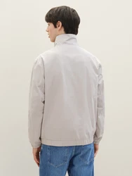 TOM TAILOR DENIM Jacke hellgrau/schwarz