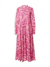 Košilové šaty 'YASAlira' žlutá / pink / ohnivá červená / bílá