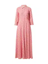 Košilové šaty 'YASSavanna' tmavě béžová / pink / růžová