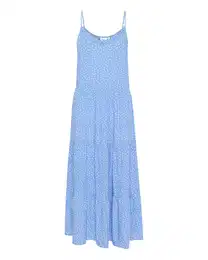 Šaty 'Eda' modrá džínovina / bílá