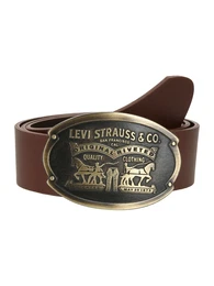 LEVI'S Grtel 'Billy' braun / gold / schwarz