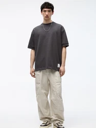 Pull&Bear T-Shirt anthrazit/weiß