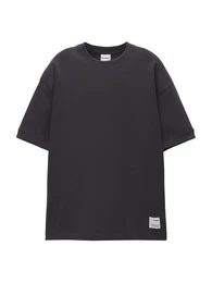 T-Shirt anthrazit / wei