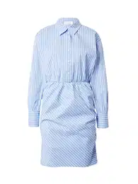 Košilové šaty 'Rose' nebeská modř / bílá