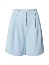 Kalhoty se sklady v pase chladná modrá